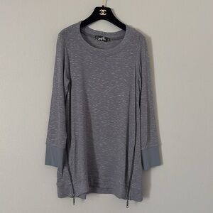 Sympli Grey Zipper Sweater